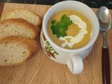 A picture of Parsnip and carrot soup.