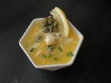 A picture of Cornish Potted Crab with lemon & Capers.