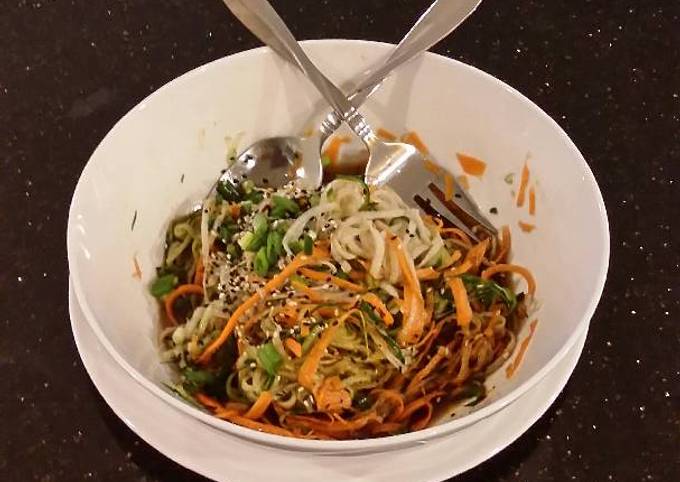 A picture of Asian Vegetable "Noodle" Salad.