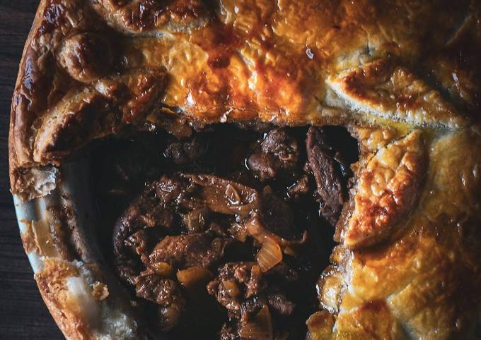 A picture of Puff Pastry Beef, Mushroom & Stout 'Pie'.