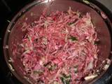 A picture of Satued beetroot cabbage.