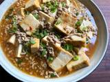 A picture of Simmered Fried Tofu & Pork Mince.