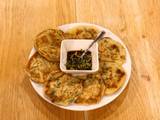 A picture of Basil & Spring Onion Okara Pancakes.