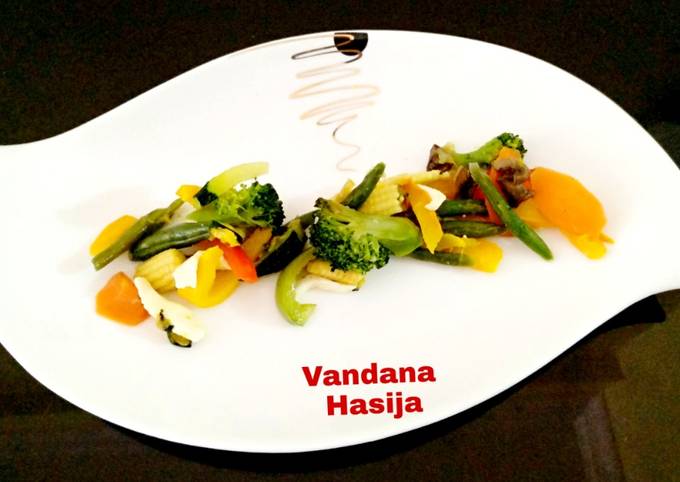 A picture of Stir Fry Veggies..Simple,quick,delicous,nutrious,wholesome meal.