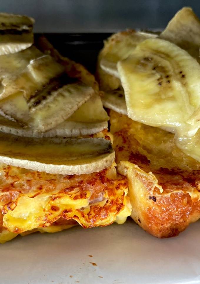 รูปของ เฟรนช์โทสต์แบบรวบรัดเคลียร์วัตถุดิบ🍞🍌🧈