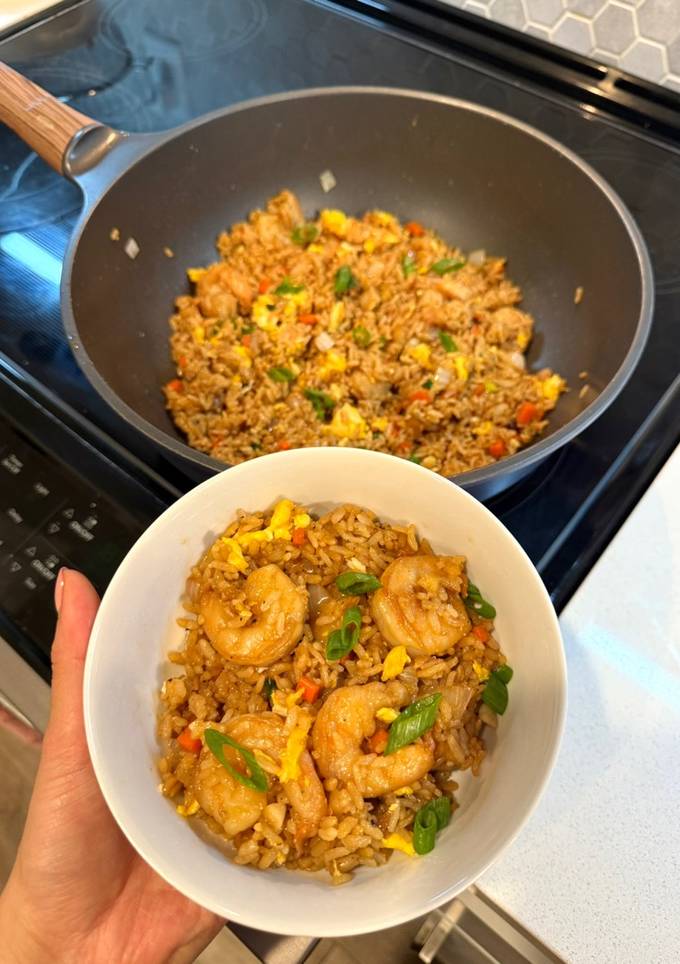 A picture of Hibachi Shrimp Fried Rice.