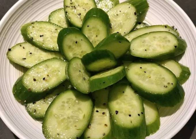 A picture of Simple Cucumber Salad.