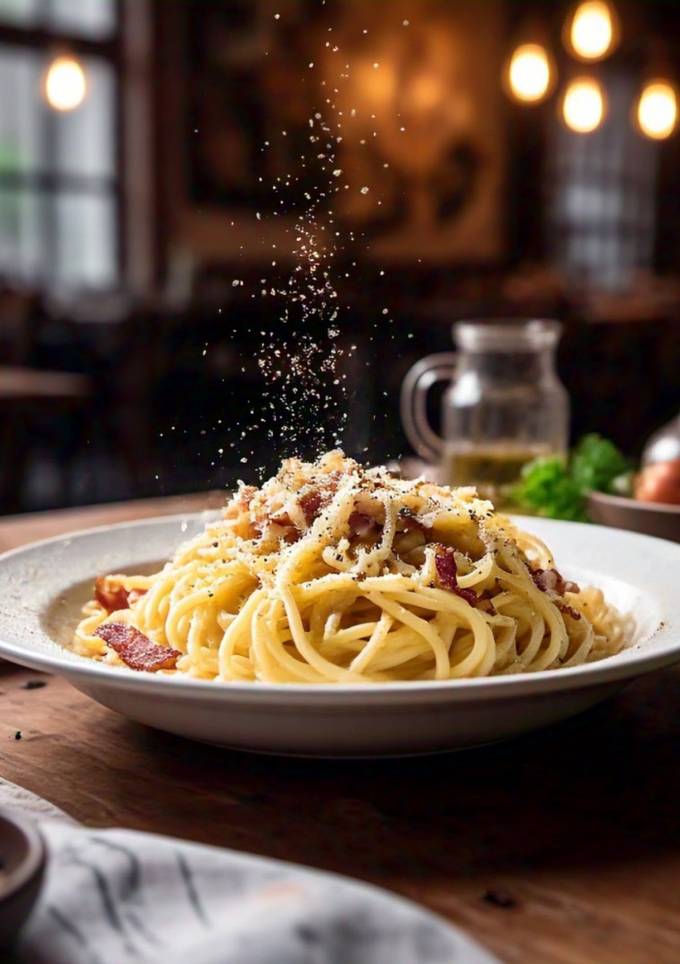 A picture of Classic Spaghetti Carbonara.