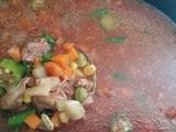 A picture of Crock pot Vegetable beef soup.