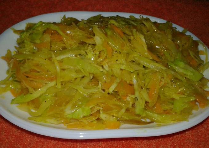 A picture of Sauteed cabbage n carrots.