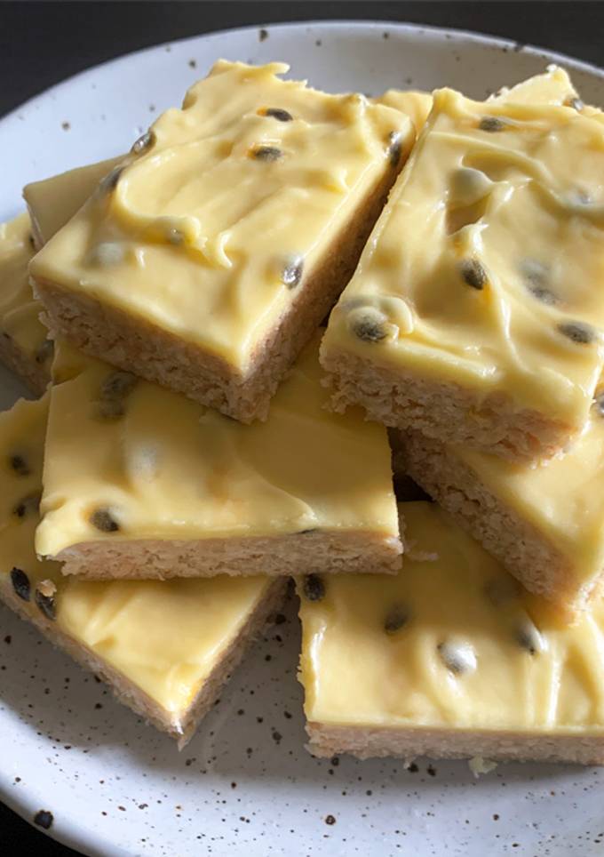 A picture of No-Bake Passionfruit Slice.