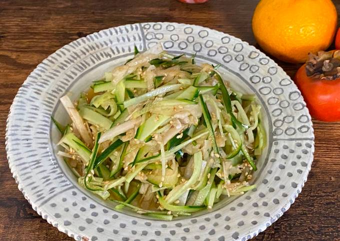 A picture of Japanese Kikuimo (Jerusalem artichoke) Salad.