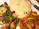 A picture of Mashed Potatoes with Beef and Vegetables #TheMeChallenge.