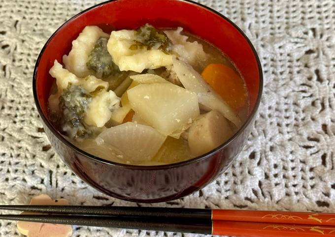 A picture of Halloween Miso soup.