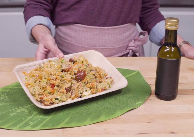 A picture of Quinoa and vegetables salad recipe.