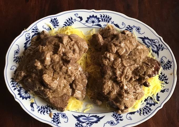 A picture of California Farm Venison on Spaghetti Squash.