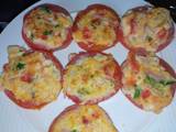 A picture of Stuffed tomato omelette.