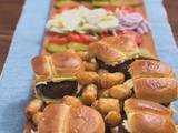 A picture of Sliders charcuterie board.