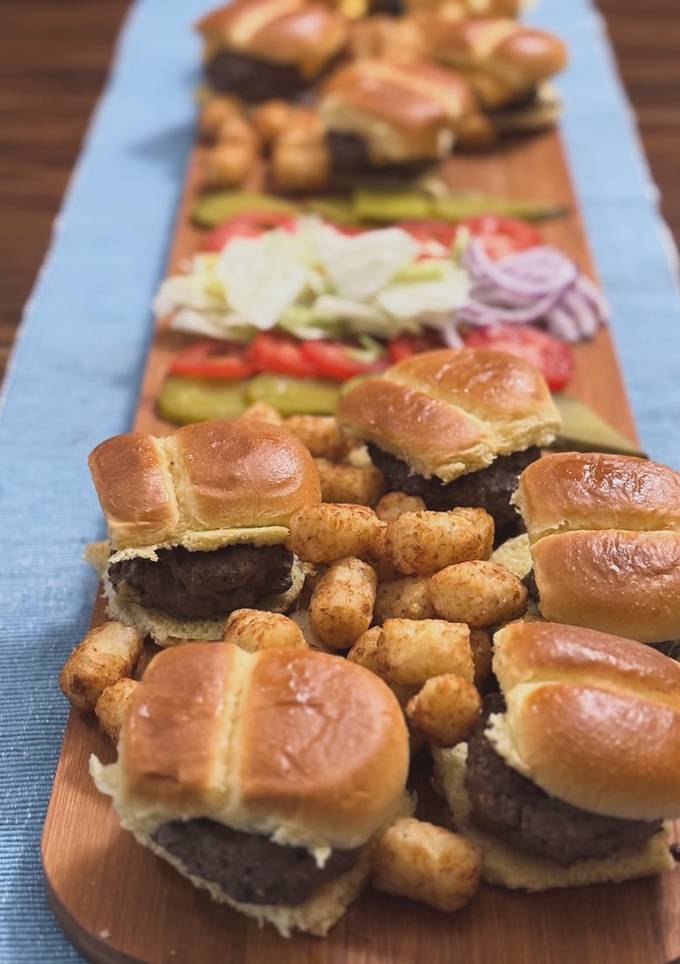 A picture of Sliders charcuterie board.