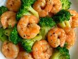 A picture of Stir-Fried Shrimp with Broccoli.