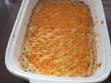 A picture of Mushroom cheese rice casserole.