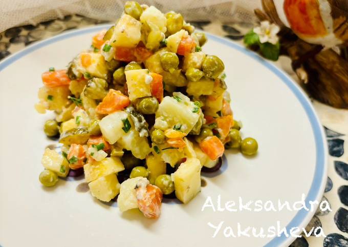 A picture of Lenten vegetable salad.