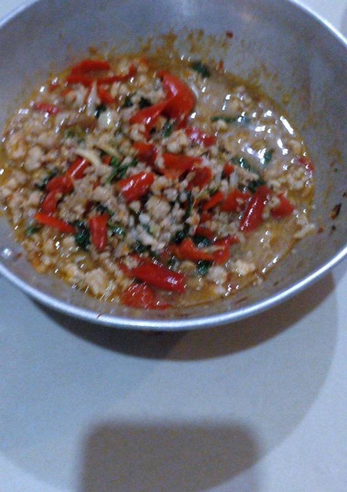 รูปของ ผัดกะเพราหมูบด