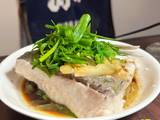 A picture of Steamed Grass carp with assorted vegetables in Cantonese style.