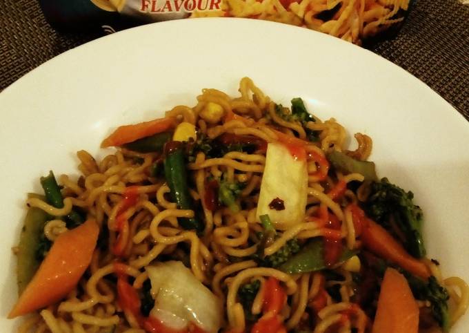 A picture of Stir Fried Vegetable Noodles#themechallenge.