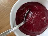 A picture of #ChooseToCook Damson and beetroot ketchup.