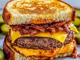 A picture of Bacon Cheeseburger Grilled Cheese.