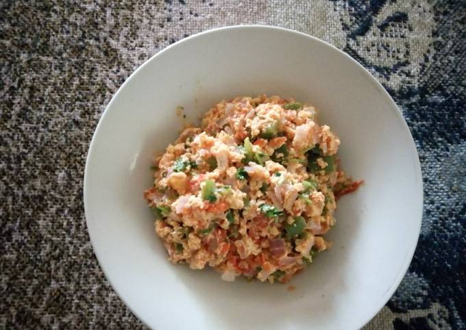 A picture of Tomato scrambled eggs #festiveseasondish-Nairobi.