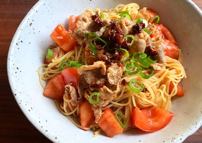 A picture of Gochujang Tomato Angel Hair Pasta (Capellini).