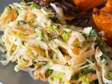 A picture of Healthy light Kohlrabi, carrot and coriander coleslaw.