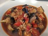 A picture of Stir fry Eggplant & Tomato.