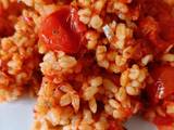 A picture of Bulgur Pilaff with Vegetables.