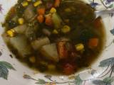 A picture of Vegetable Zucchini Soup.