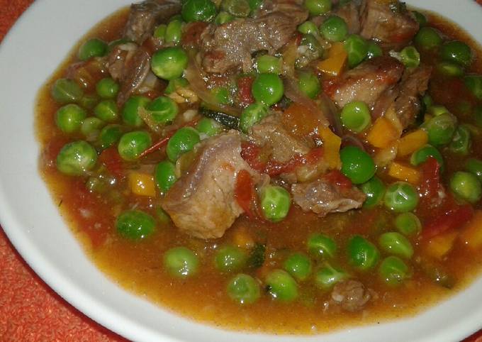 A picture of Peas/beef stew #vegetable contest.