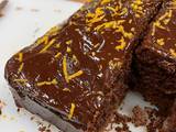 A picture of Moist and spongy Orange chocolate cake (using vegetable oil - no butter).