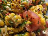 A picture of Brighten-up-your-day Mexican corn + tomato salad.