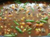 A picture of Vegetable beef soup.