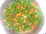 A picture of French beans veggies stew.