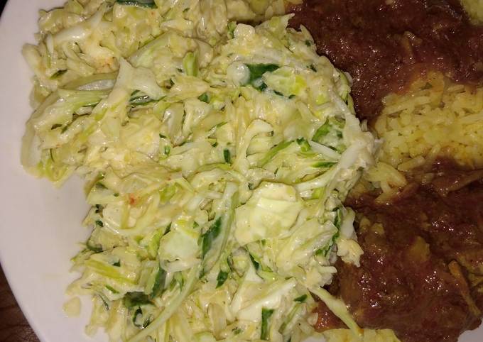 A picture of Cabbage coleslaw.