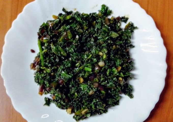 A picture of Kale sauted sabzi 🧅.