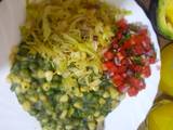 A picture of Mukimo with steamed Cabbage.