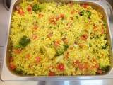 A picture of Tumeric vegetable rice.