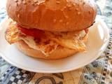 A picture of Tomato Egg burger / sandwich.