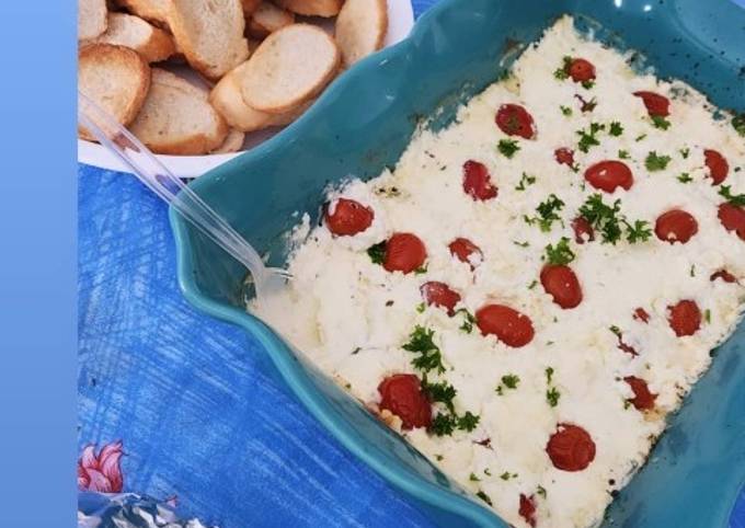 A picture of Warm Goat cheese and Tomato Dip.