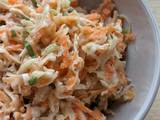 A picture of Indian-inspired celeriac slaw (vegan).