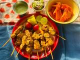 รูปของ ไก่ Tikka Skewers🍗/มิ้นต์ Sauce🍵/อาจาด🥒/Nacho Party Set🎉🍋(Chicken Tikka with mint Sauce🌶️🧄)